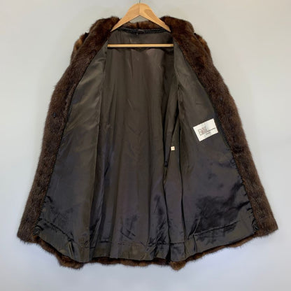 中古■エンバ アメリカンミンク ハーフコート ブラウン サイズ13 EMBA 【AFF20】