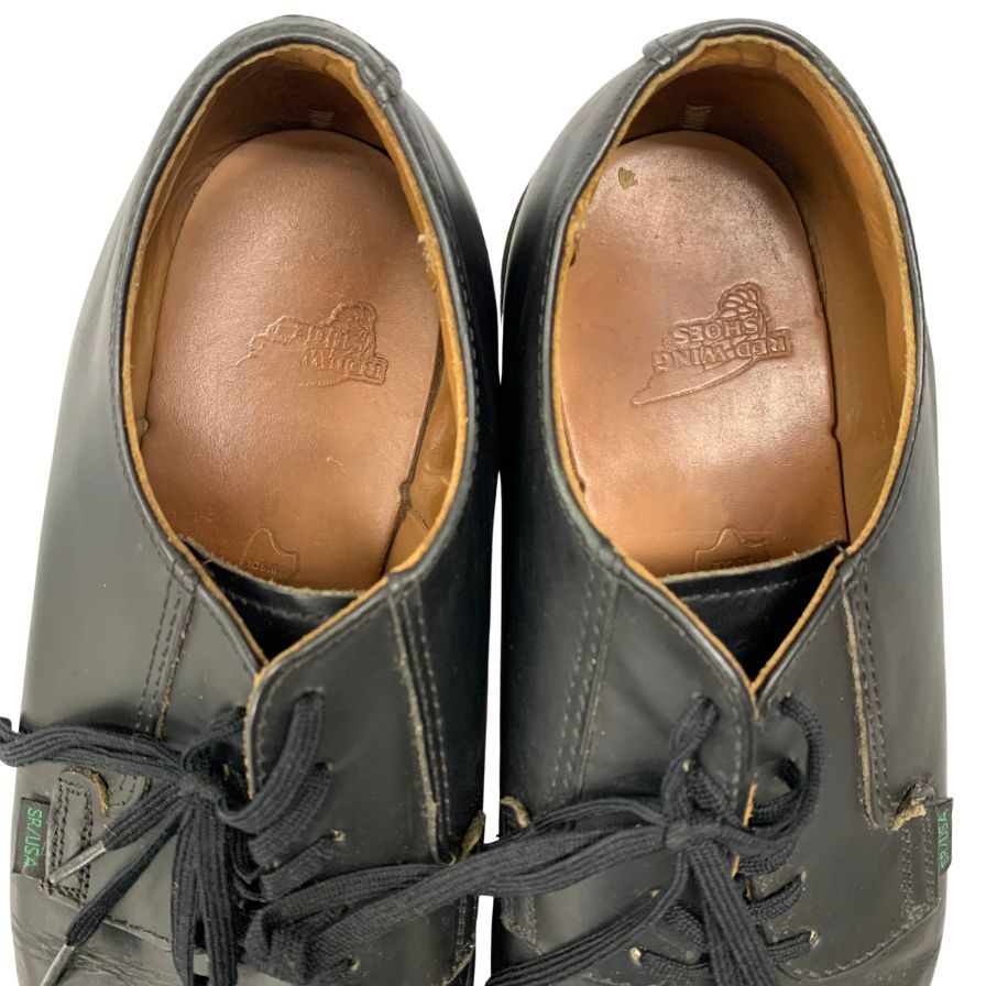 レッドウィング レザーシューズ プレーントゥ ポストマン オックスフォード 101 レザー サイズUS8D メンズ ブラック RED WING 約26.0cm【AFC44】