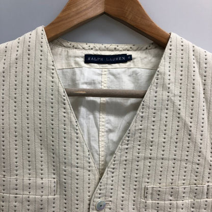 美品◆ラルフローレン ベスト シェルボタン ホワイト サイズ4 RALPH LAUREN 【AFB29】