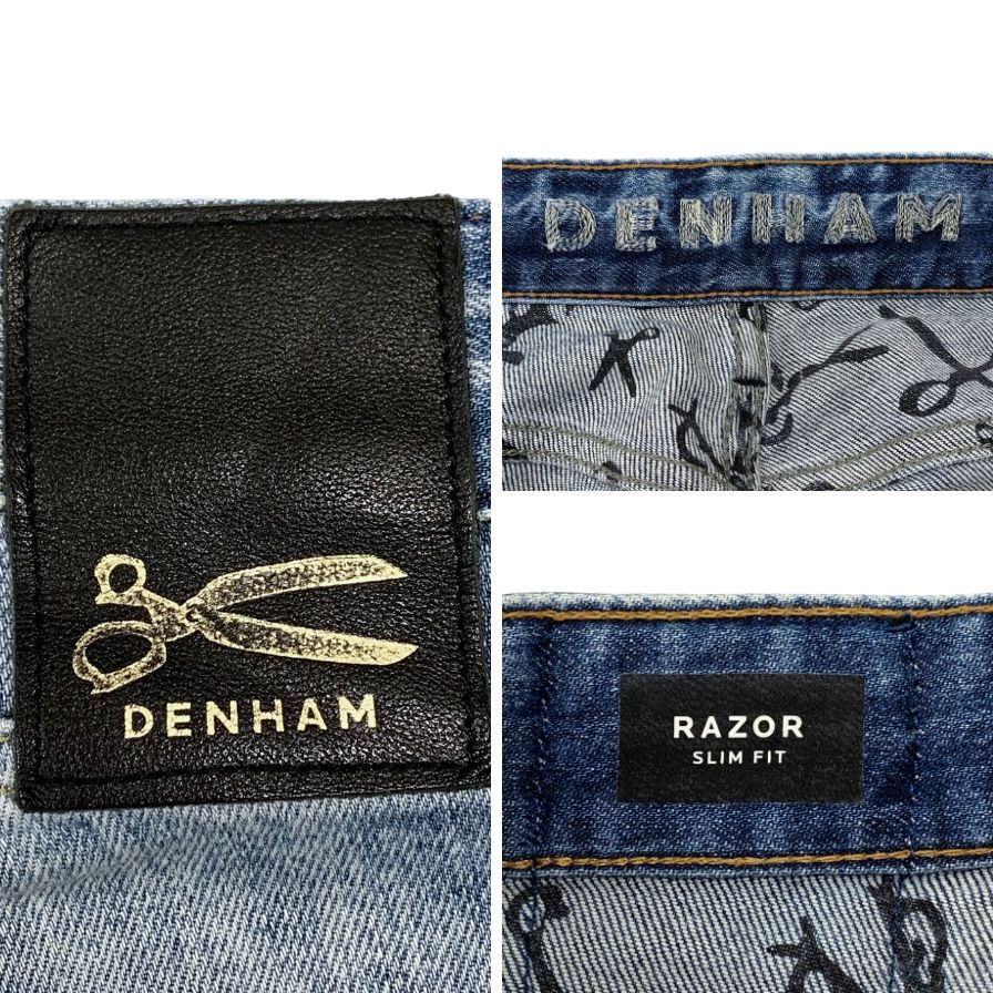 DENHAM ダメージ加工 W32 デニムパンツ DENHAM 「DENHAM」 ダメージ加工デニムパンツ 32 ブルー メンズ
