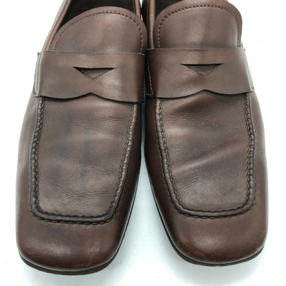 プラダ コインローファー 2D 1116 メンズ ブラウン サイズ5.5 PRADA 約24.5cm【AFD15】
