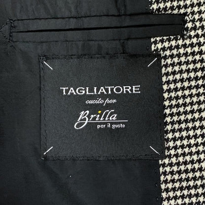 タリアトーレ スーツ セットアップ ウール 千鳥格子 サイズ42 グレー メンズ TAGLIATORE【AFB10】