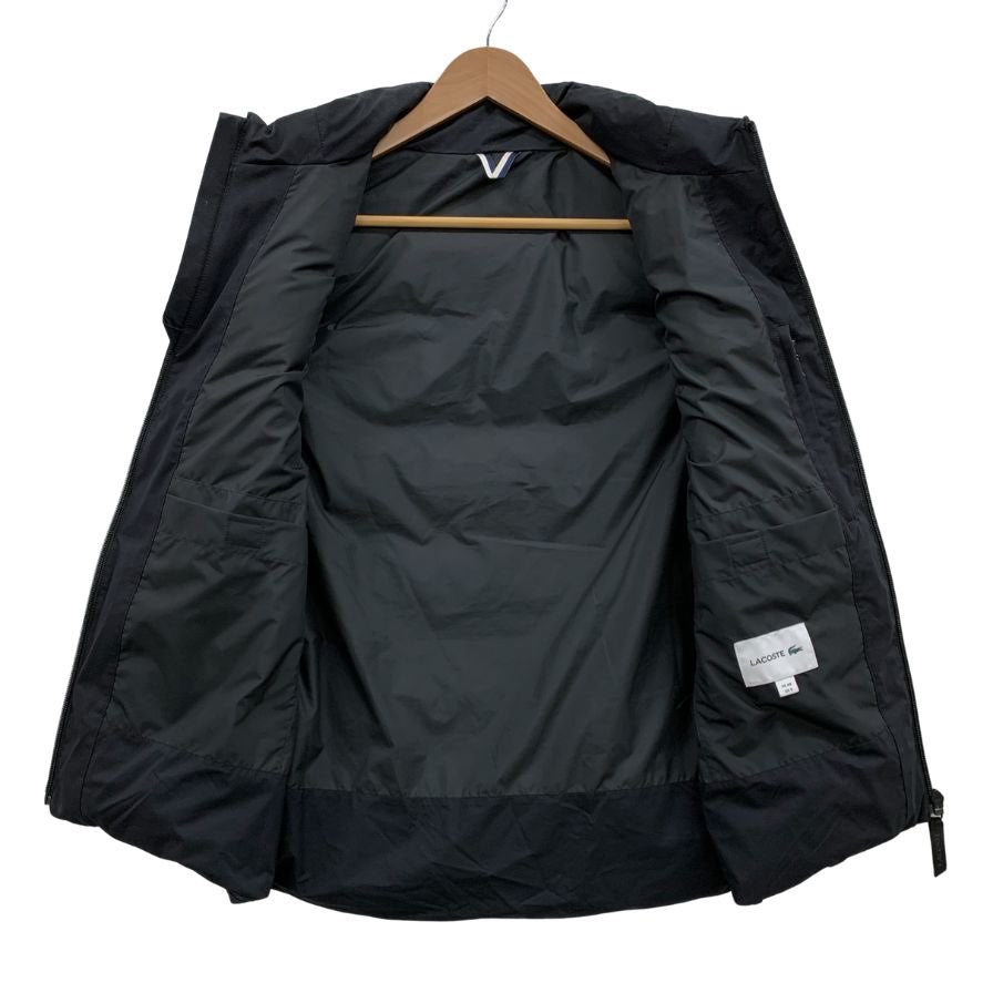 美品◆ラコステ ダウンベスト シームレス ブラック ユニセックス サイズ US S シルエットロゴ LACOSTE 【AFA22】