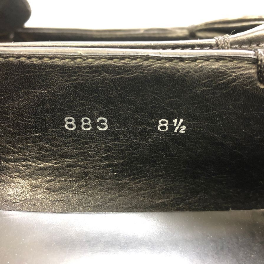 プラダ Uチップ ローファー 883 メンズ サイズ 8ハーフ ブラック PRADA 約26.5cm【AFC29】