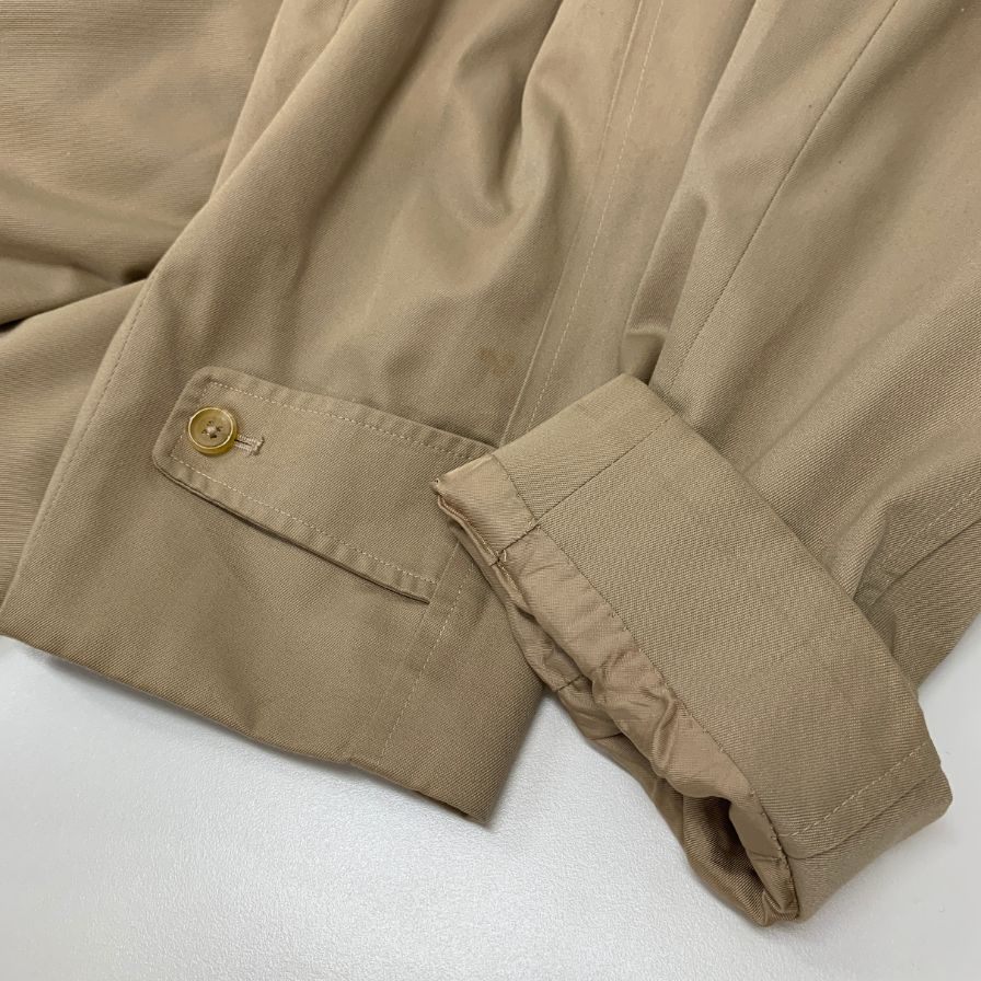 美品◆アクアスキュータム アクア5 ステンカラー コート コットン ベージュ サイズ表記なし Aquascutum 【AFA12】