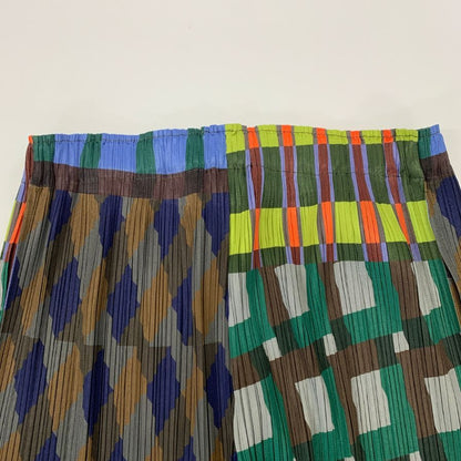 プリーツプリーズ パンツ PP53JF724 HARMONY ポリエステル マツチカラー ブルー系 レディース サイズ3 PLEATS PLEASE ISSEY MIYAKE 【AFB1】