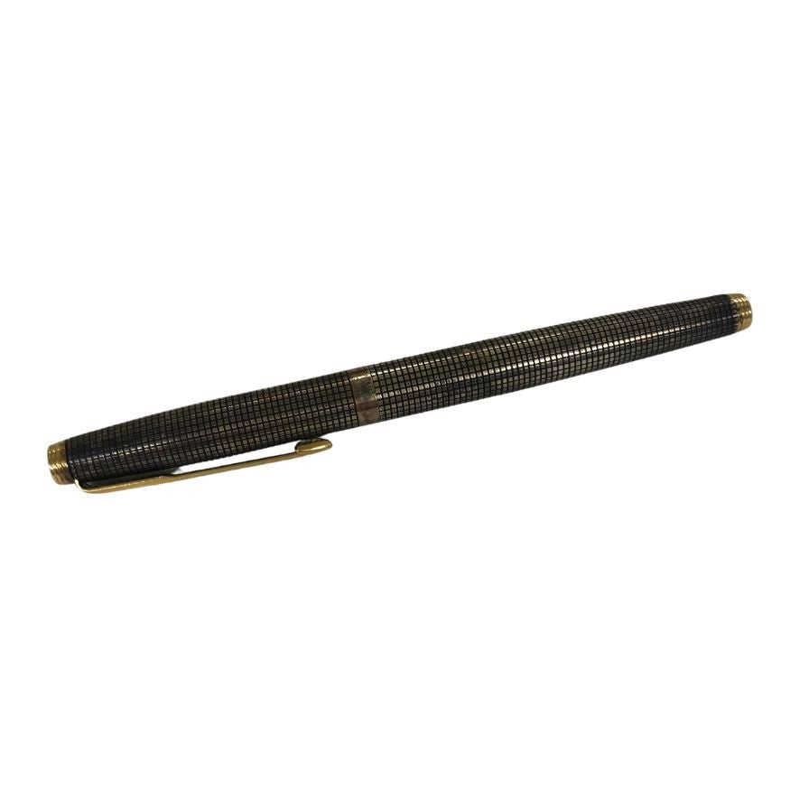 パーカー 万年筆 スターリングシルバー シズレ ペン先14K 格子柄 PARKER【AFI4】