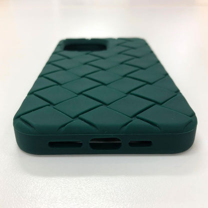 ボッテガヴェネタ iPhoneケース iPhone15ProMAX ラバー イントレチャート グリーン系 BOTTEGA VENETA【AFI18-3】【中古】