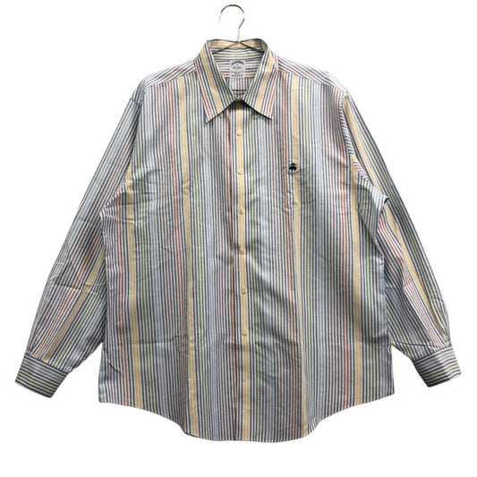 極美品◆ブルックスブラザーズ BDシャツ ゴールデンフリース刺繍 ストライプ柄 メンズ サイズXL マルチカラー BROOKS BROTHERS 【AFB14】