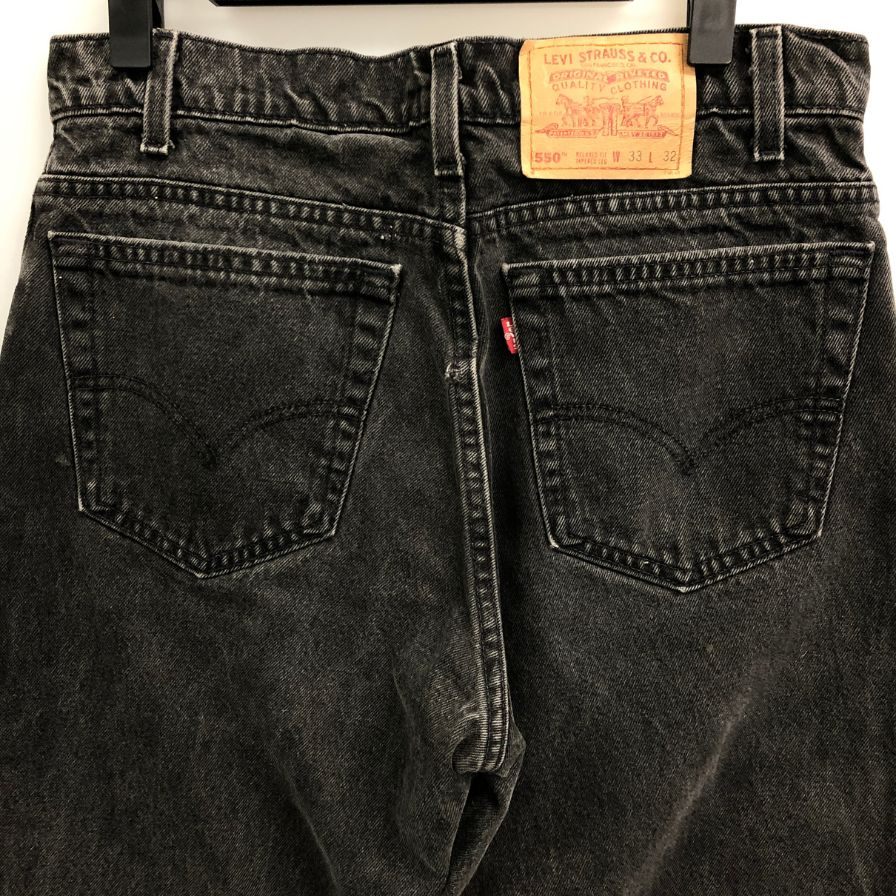 リーバイス デニム 550 93年製 ボタン裏520 ブラック メンズ W33 L32 LEVI’S 【AFB46】