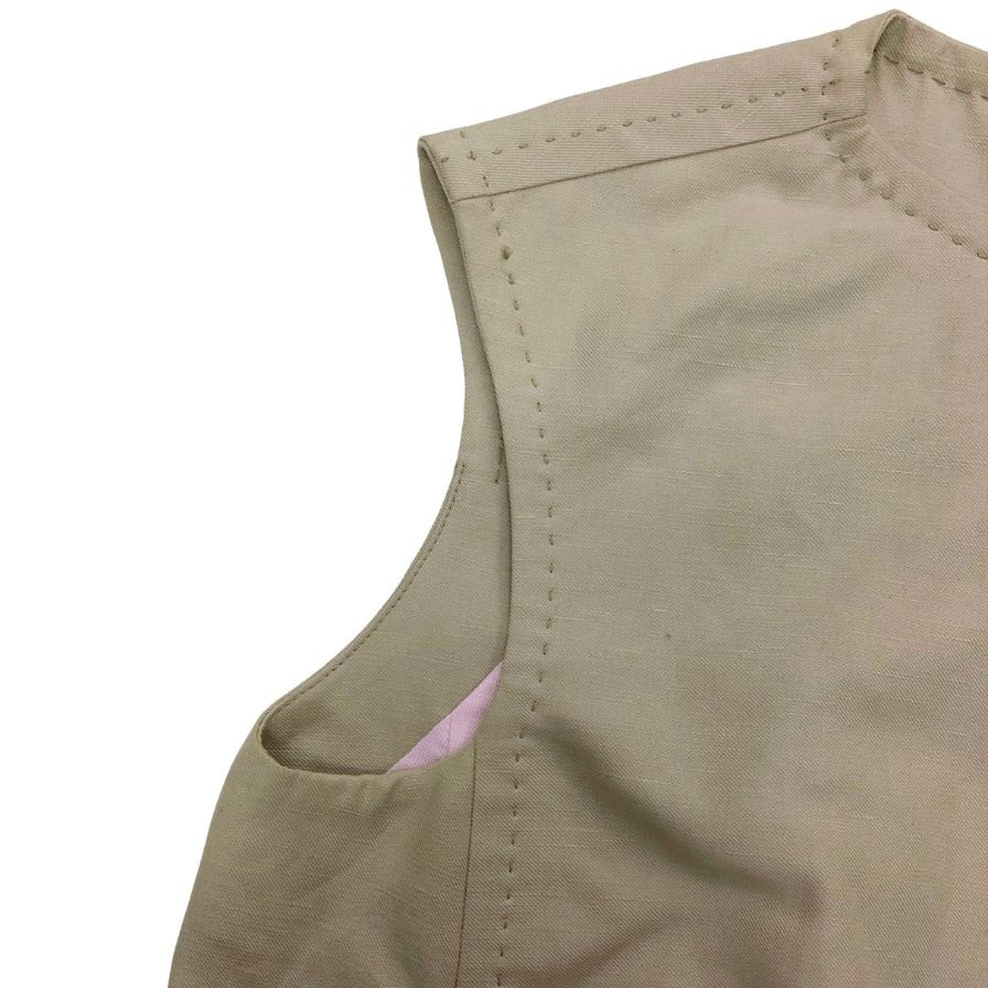 中古◆ディースクエアード ノースリーブ ワンピース コットン＆リネン レディース サイズ42 カーキ DSQUARED2 【AFB22】