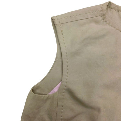 中古◆ディースクエアード ノースリーブ ワンピース コットン＆リネン レディース サイズ42 カーキ DSQUARED2 【AFB22】