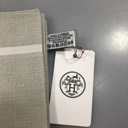 エルメス ハンカチ コットン100% ホワイト レディース HERMES【AFI19】【中古】