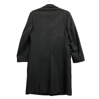 美品◆イザイア チェスター コート ウール 3B メンズ サイズ 44 ネイビー ISAIA 【AFA9】