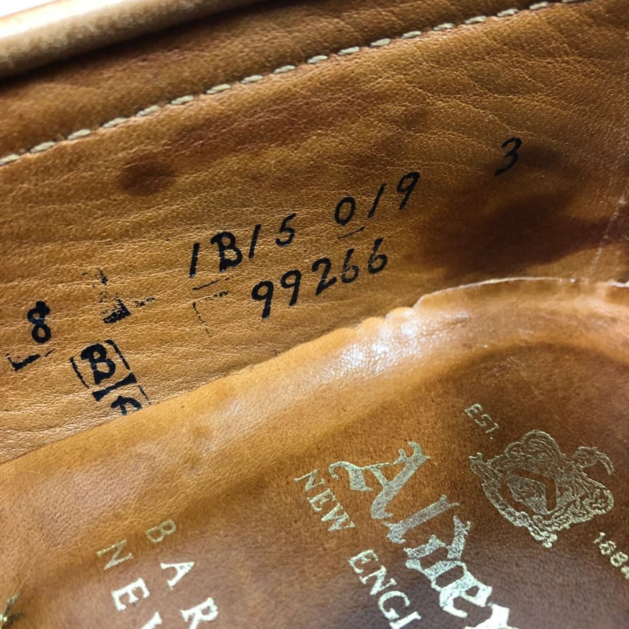 オールデン ペニーローファー カーフレザー メンズ ライトブラウン サイズ8D 99266 Alden 約26.0cm【AFD15】