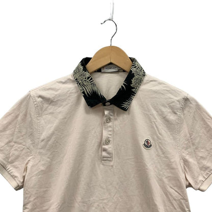 中古◆モンクレール 半袖ポロシャツ ベージュ系 メンズ サイズL HCOM1300354 MONCLER 【AFB36】