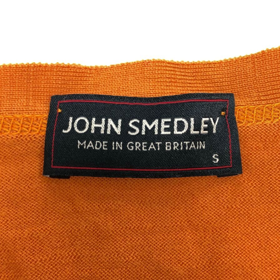 美品◆ジョンスメドレー カーディガン オレンジ メンズ サイズS JOHN SMEDLEY 【AFB39】