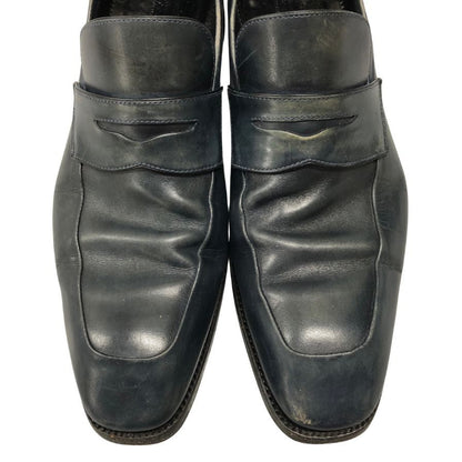 エルメネジルドゼニア クチュールライン コインローファー ダークブラウン グッドイヤー製法 メンズ 8.5EE Ermenegildo Zegna 約27.5cm【AFC5】