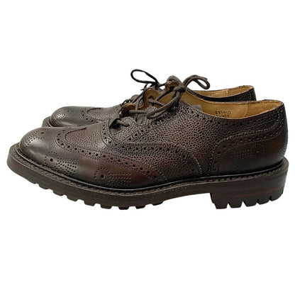 トリッカーズ レザーシューズ M6399 ギリーブローグ ブラウン グレインレザー カーフ コンビ メンズ サイズ9 Tricker's Gillie Brogues ビジネスシューズ 約27.5cm【LA】【中古】