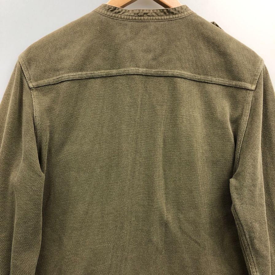 ダブルアールエル ヘンリーネックシャツ サーマル 1つ星タグ カーキ メンズ サイズS RRL RALPH LAUREN【LA】
