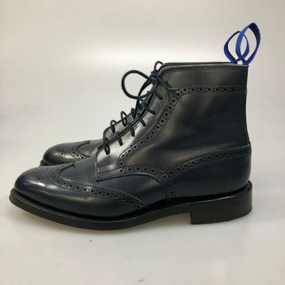 トリッカーズ カントリーブーツ ウイングチップ M7655 メンズ  ネイビー サイズUK7 Tricker's ブーツ 約25.5cm【LA】【中古】