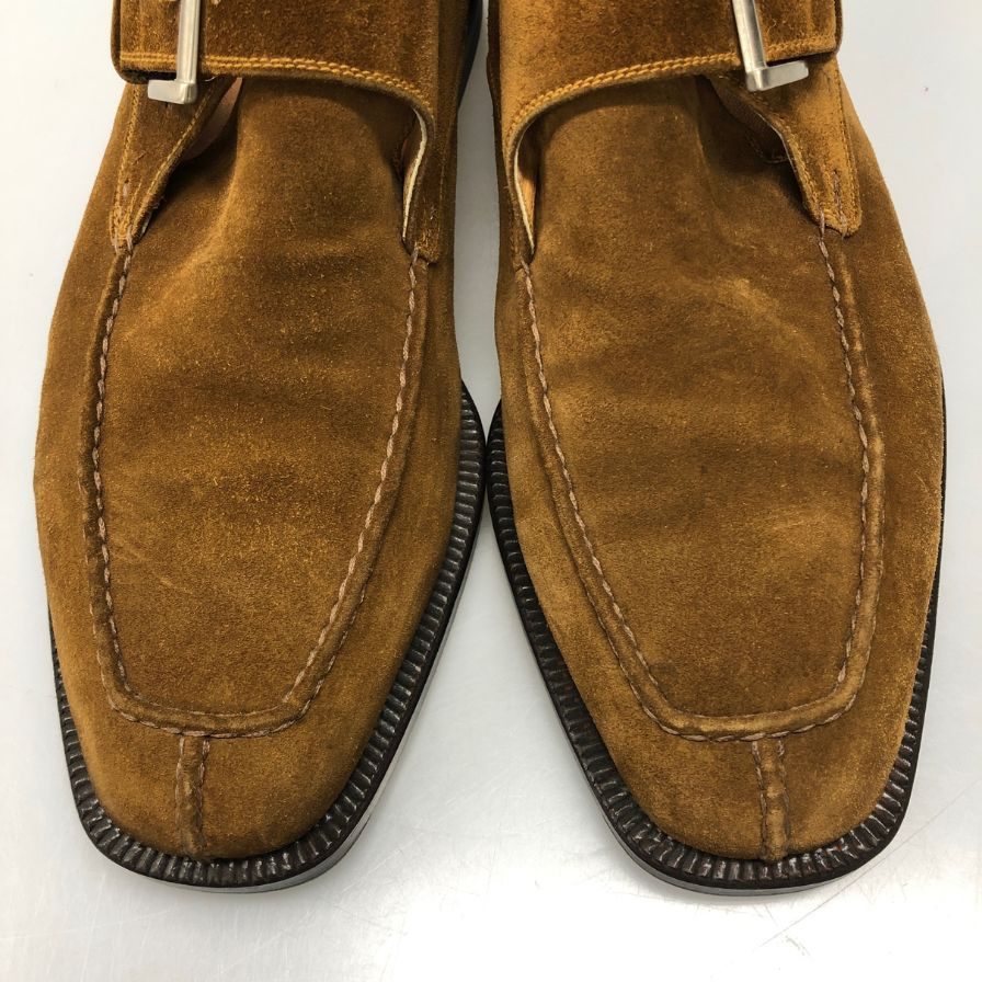 ストールマンテラッシ スエード チャッカブーツ Uチップ メンズ サイズ40.5 ブラウン SUTOR MANTELLASSI 約25.5cm【AFC30】