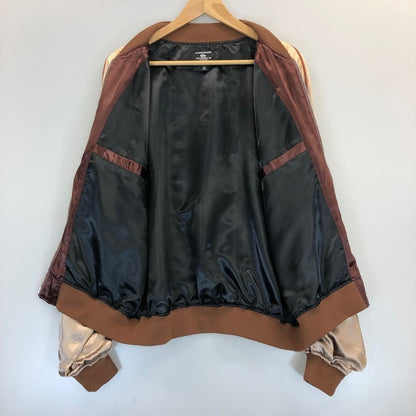 美品◆アルファインダストリーズ×テンパレイ×フリークスストア スカジャン 麒麟刺繍 酔狂 ベロア ブラウン メンズ サイズL Tempaly×Alpha Industries×FREAK'S STORE 【AFB5】