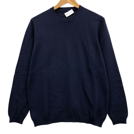 美品◆セッテフィーリカシミア クルーネック SF-09132-223 メンズ サイズ 46 ネイビーSettefili Cashmere 【AFB13】