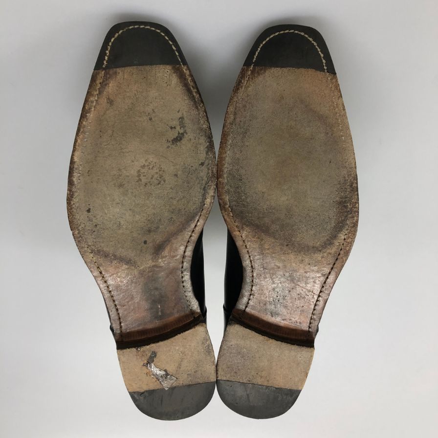 宮城興業 銀座田屋オーダー サイドゴアブーツ カーフ ブラック  サイズUK10想定 MIYAGIKOGYO 約28.5cm【AFC6】