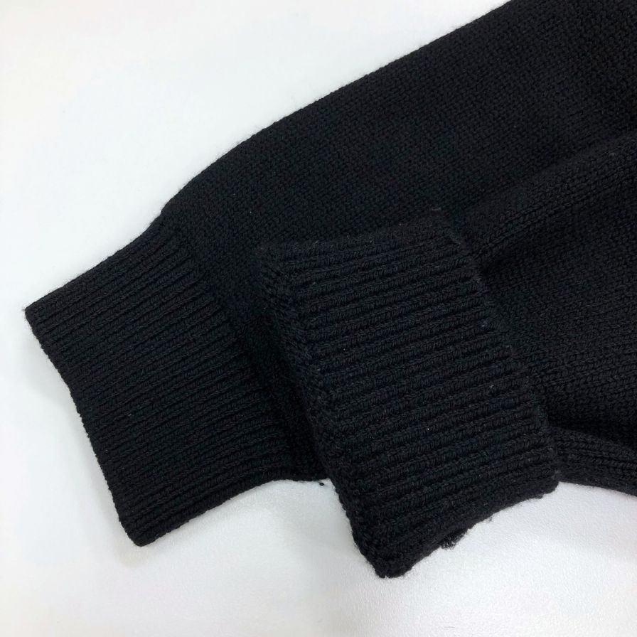 中古◆米富 ニット セーター ウール カシミア クルーネック ハイゲージ ブラック メンズ サイズ2 THIS IS A SWEATER yonetomi 【AFB4】