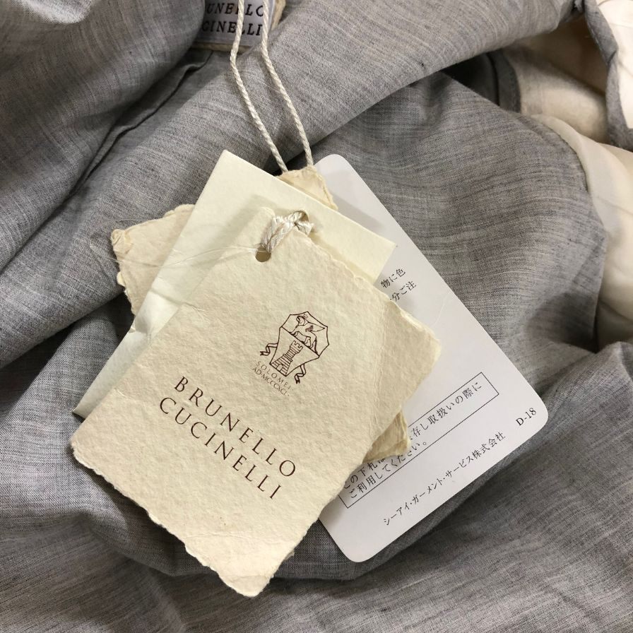 極美品◆ブルネロクチネリ 本革ジャケット ベージュホワイト サイズ3（Sサイズ）BRUNELLO CUCINELLI 【AFG1】