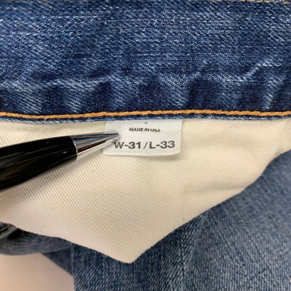 ロン ハーマン デニム パンツ ウォッシュ＆ダメージ加工 USA製 セルビッジ 赤耳 メンズ サイズ31 インディゴ Ron Herman Denim 【AFB25】
