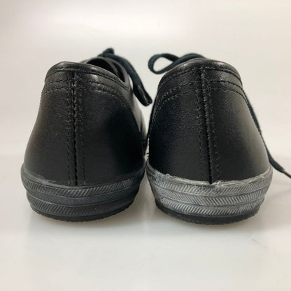 コムデギャルソン レザースニーカー プレーントゥ ブラック レディース サイズ23.0 COMME des GARCONS 約23.0cm【AFC44-2】