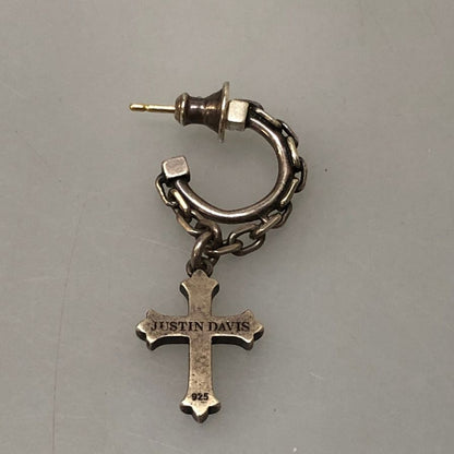 ジャスティンデイビス ピアス クロス シルバー925 メンズ JUSTIN DAVIS