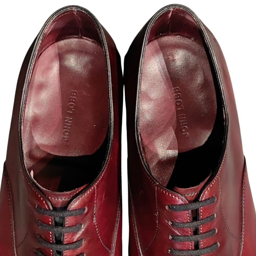 ジョンロブ レザーシューズ シートン プレーントゥ カーフ バーガンディ サイズ7E メンズ JOHN LOBB SEATON ビジネスシューズ 約26.0cm【LA】【中古】