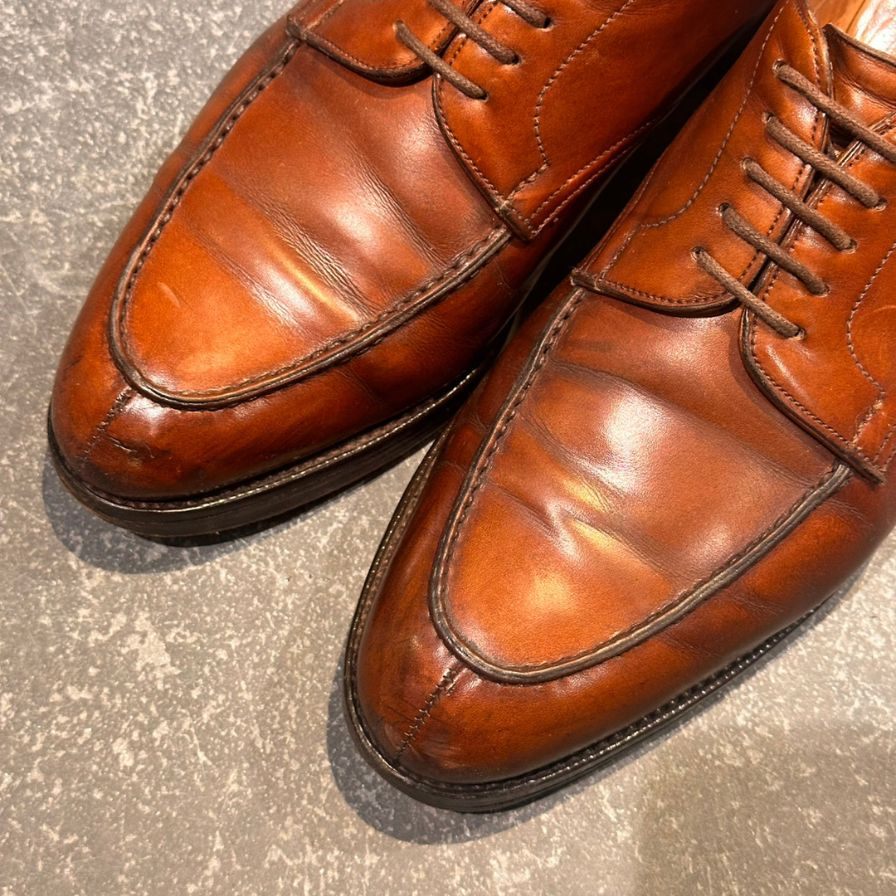 バーニーズニューヨーク エドワードグリーン製 Uチップ 32ラスト ブラウン サイズUK7 メンズ BARNEYS NEW YORK ビジネスシューズ 約25.5cm【LA】【中古】