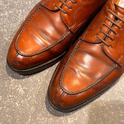バーニーズニューヨーク エドワードグリーン製 Uチップ 32ラスト ブラウン サイズUK7 メンズ BARNEYS NEW YORK ビジネスシューズ 約25.5cm【LA】【中古】