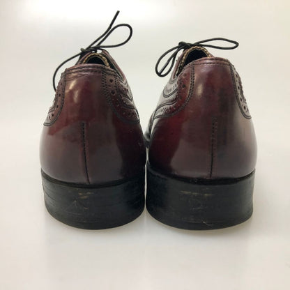 フローシャイム レザーシューズ フルブローグ ガラスレザー バーガンディ メンズ サイズ表記なし FLORSHEIM 約不明cm【AFC5】