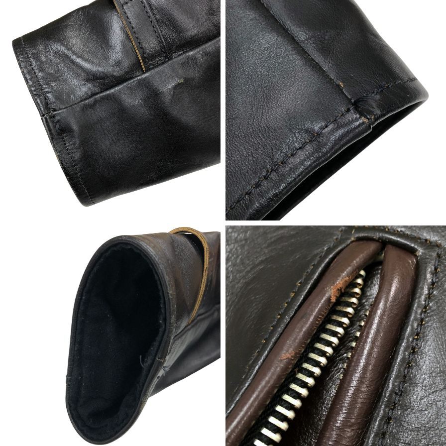 中古■リアル マッコイズ レザージャケット 30s スポーツ タイプ ブルゾン ブラウン レディース サイズ34 THE REAL McCOY’S ROUGH WEAR 【AFG1】