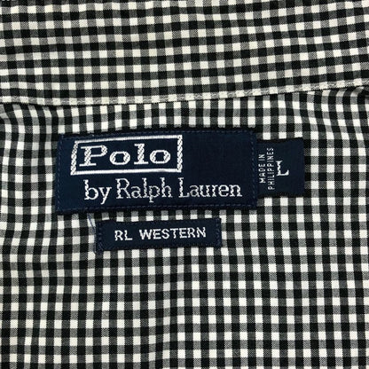 ポロ バイ ラルフローレン ウエスタンシャツ ギンガムチェック メンズ サイズL Polo by Ralph Lauren RL WESTERN【LA】