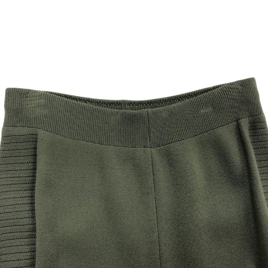 イッセイミヤケ プリーツプリーズ ニットパンツ レディース PP03-KF773 カーキ サイズ3 ISSEY MIYAKE PLEATS PLEAS 【AFB4】