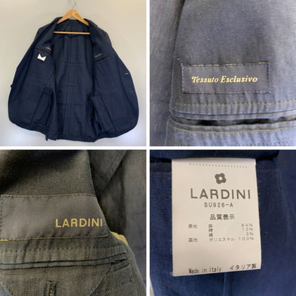 ラルディーニ スーツ 段返り3B リネン混  SU926-A メンズ サイズ46 ブルー LARDINI【AFA21】
