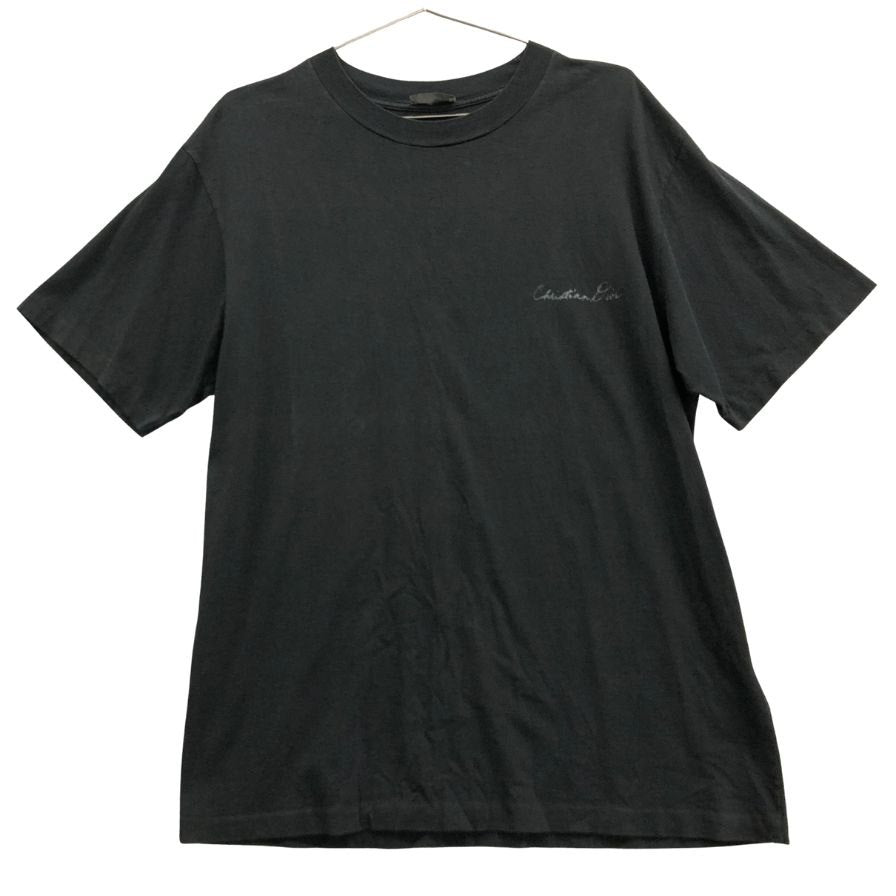 中古◆クリスチャンディオール 24AW 半袖Tシャツ スズラン バックプリント ブラック メンズ サイズM 493J696B0817 DIOR 【AFB13】
