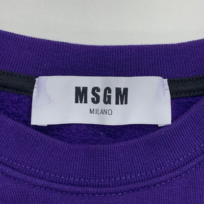 中古◆エムエスジーエム トレーナー スクエアロゴ スウェット レディース サイズS パープル  MSGM 【AFB36】