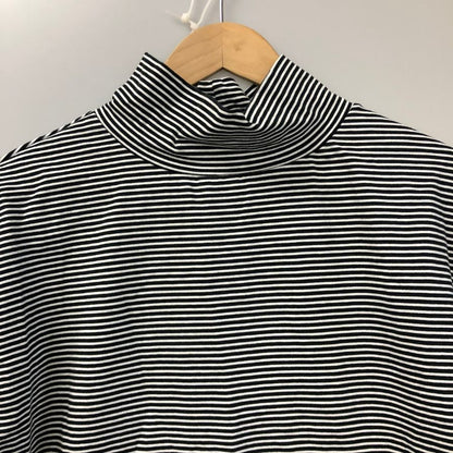 美品◆エルイー カットソー ボーダー ハイネック 日本製 メンズ サイズ3 黒系 LE 【AFB32】