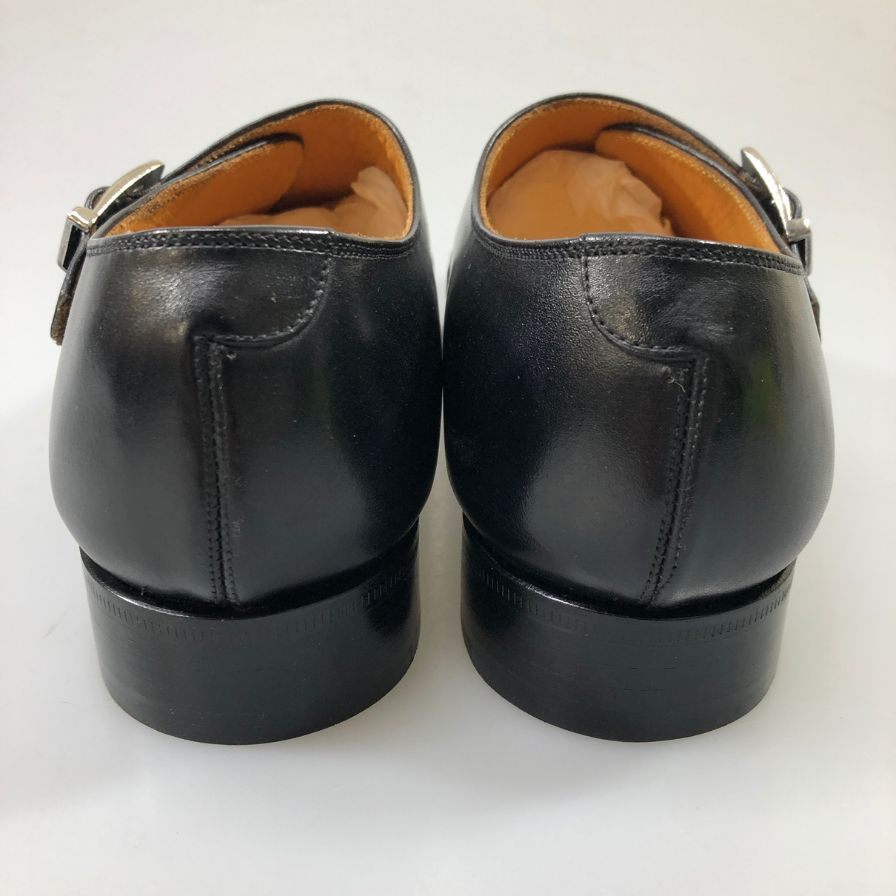 チェントフェリーナ レザーシューズ 1909 シングルモンク ブラック メンズ サイズ6 Cento Felina 約24.5cm【AFC51】