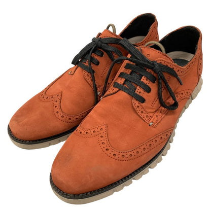 コールハーン ゼログランド ウイングチップ レザーシューズ オレンジ サイズ7ハーフ メンズ スニーカー COLE HAAN ZEROGRAND 約25.0cm【AFC4】