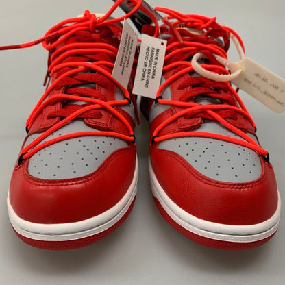 ナイキ×オフホワイト スニーカー ダンク ロウ  CT0856-600 レッド サイズ27.5 メンズ NIKE×OFF-WHITE 約27.5cm【AFD4】