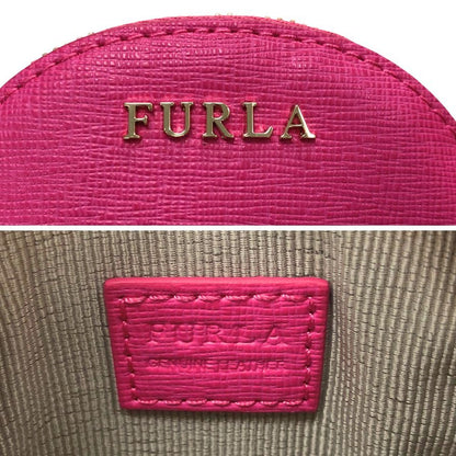 フルラ コインケース ポーチ キーホルダー レザー ピンク FURLA