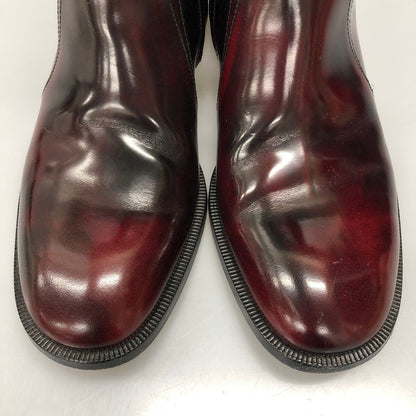 メゾンマルジェラ ブーツ サイドジップ カーフ サイズ41 バーガンディ メンズ Maison Margiela 約26.0cm【AFC41】